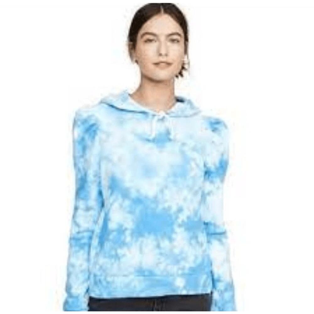 Generation Love Puff Sleeve Tie Dye Blue Hoodie size XS